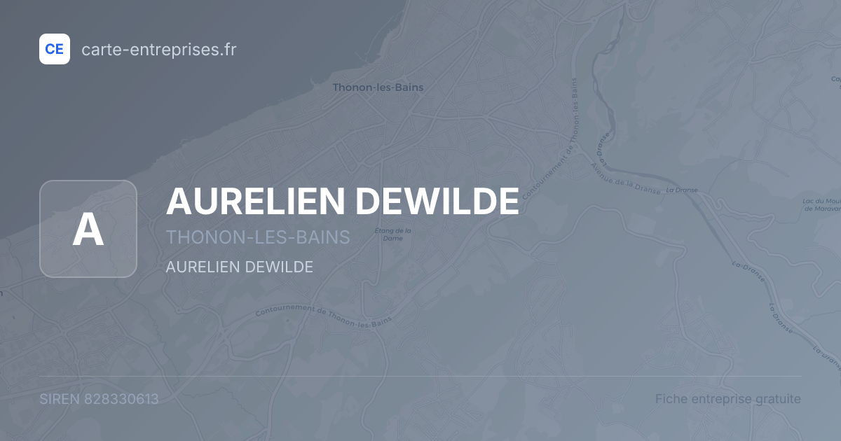 AURELIEN DEWILDE — 828330613 — fiche entreprise
