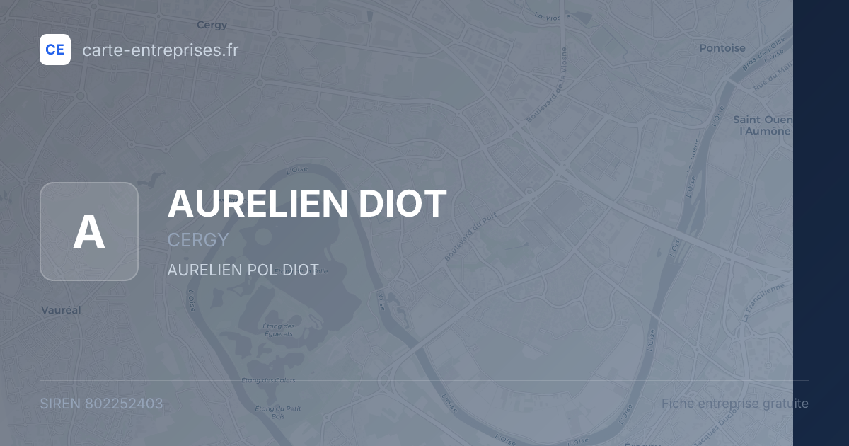 AURELIEN DIOT — 802252403 — fiche entreprise