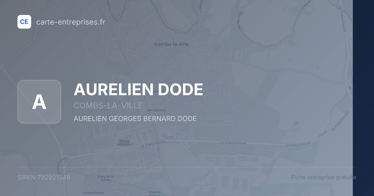 AURELIEN DODE — 792921348 — fiche entreprise