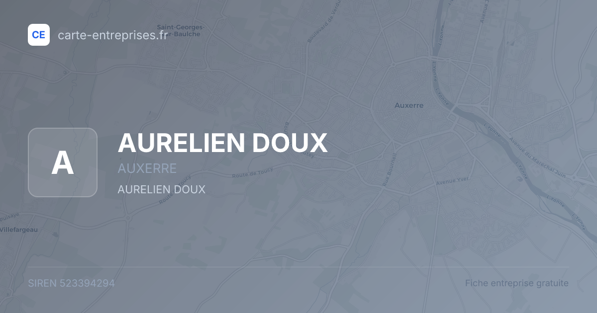 AURELIEN DOUX — 523394294 — fiche entreprise