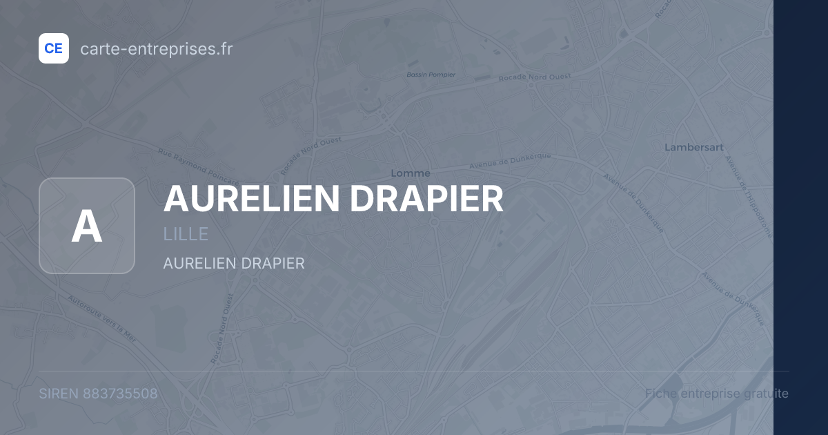 AURELIEN DRAPIER — 883735508 — fiche entreprise