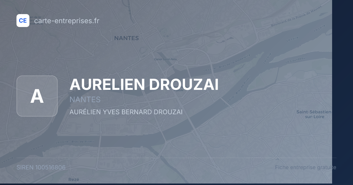 AURELIEN DROUZAI — 100516806 — fiche entreprise