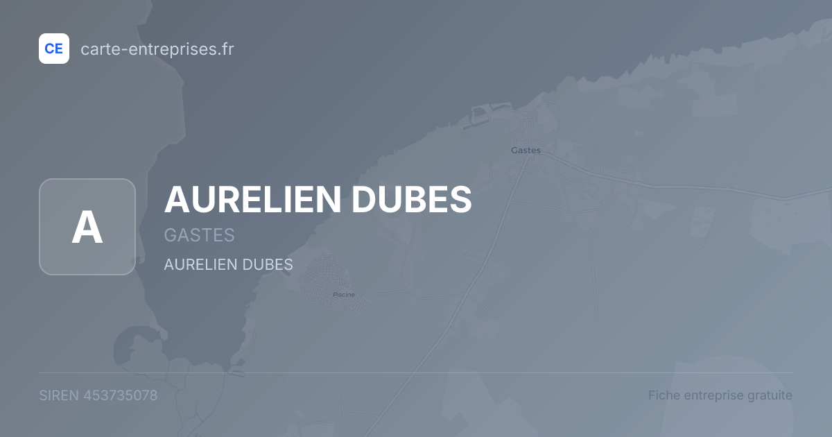 AURELIEN DUBES — 453735078 — fiche entreprise