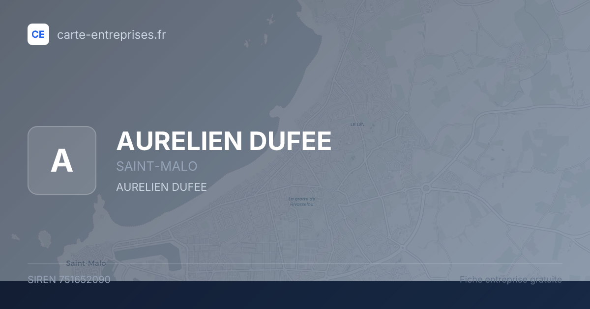AURELIEN DUFEE — 751652090 — fiche entreprise
