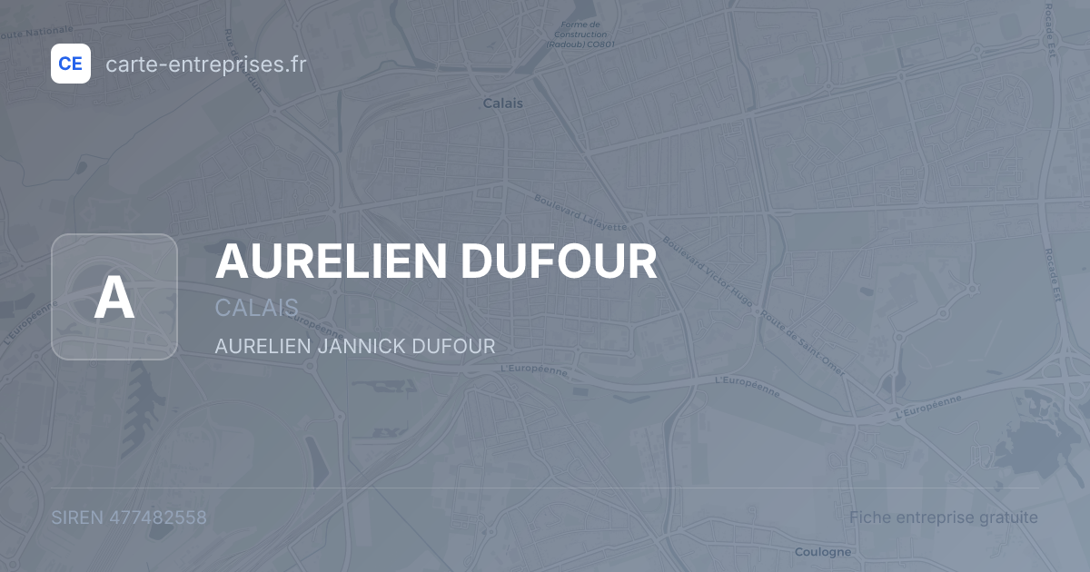 AURELIEN DUFOUR — 477482558 — fiche entreprise