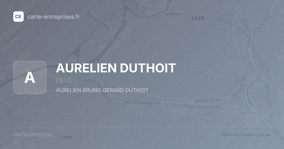 AURELIEN DUTHOIT — 841100886 — fiche entreprise