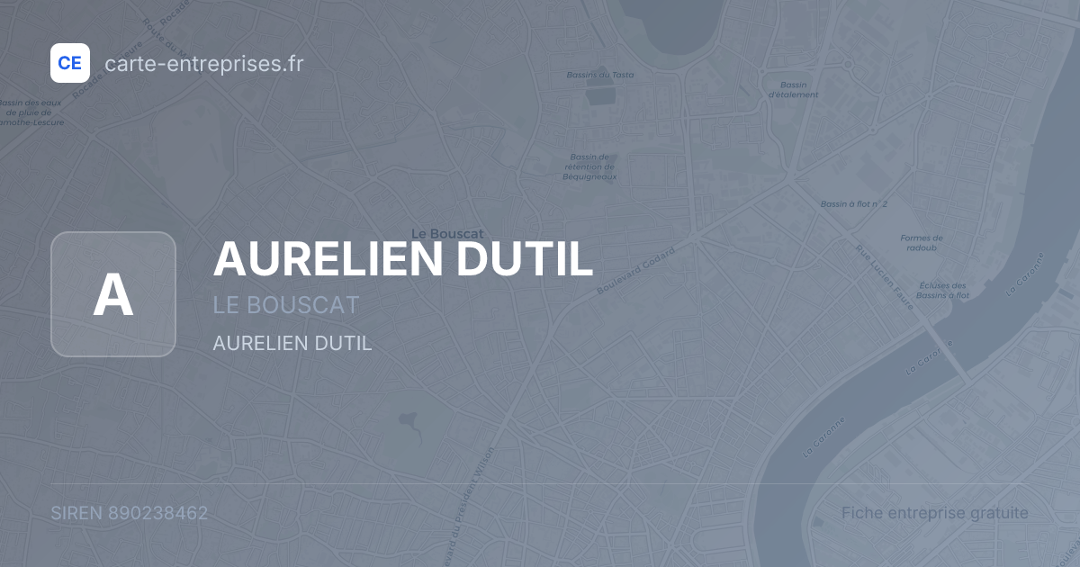 AURELIEN DUTIL — 890238462 — fiche entreprise