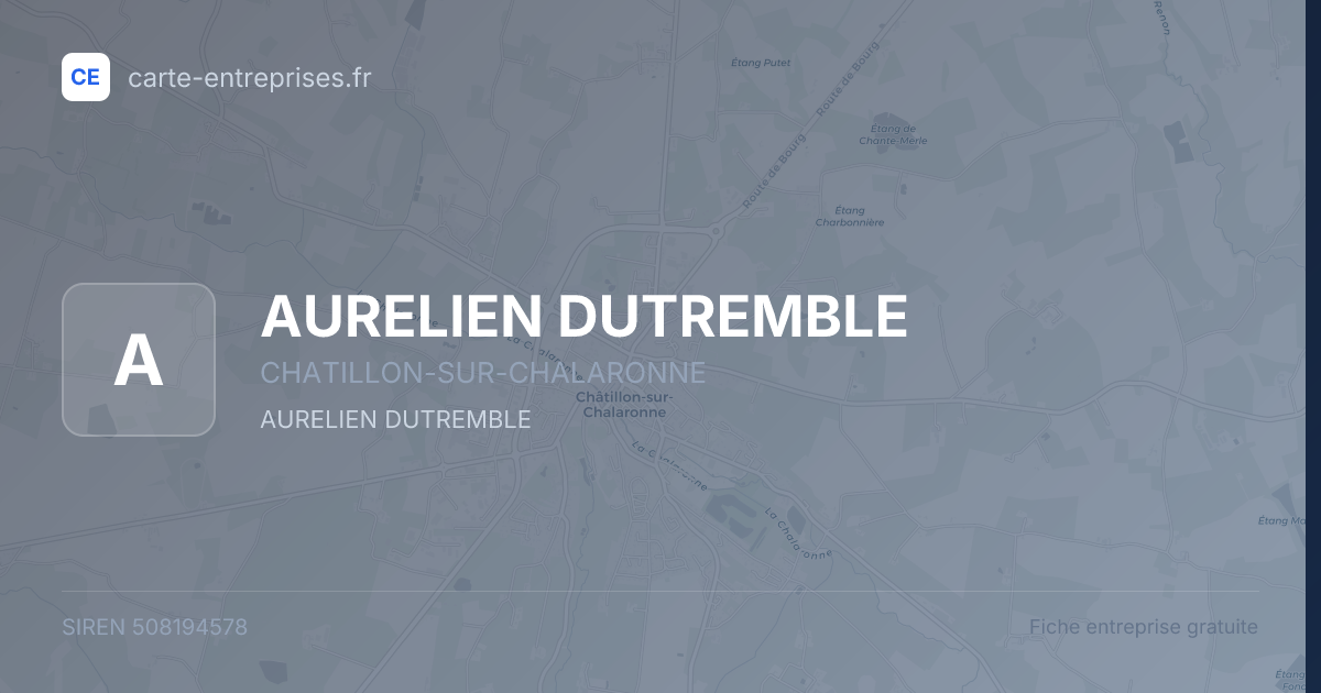 AURELIEN DUTREMBLE — 508194578 — fiche entreprise