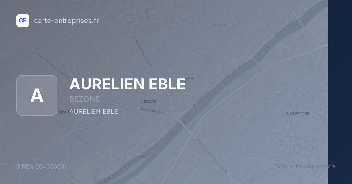 AURELIEN EBLE — 804336501 — fiche entreprise
