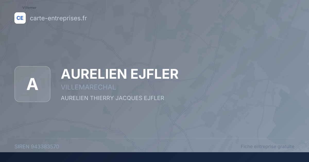 AURELIEN EJFLER — 943383570 — fiche entreprise