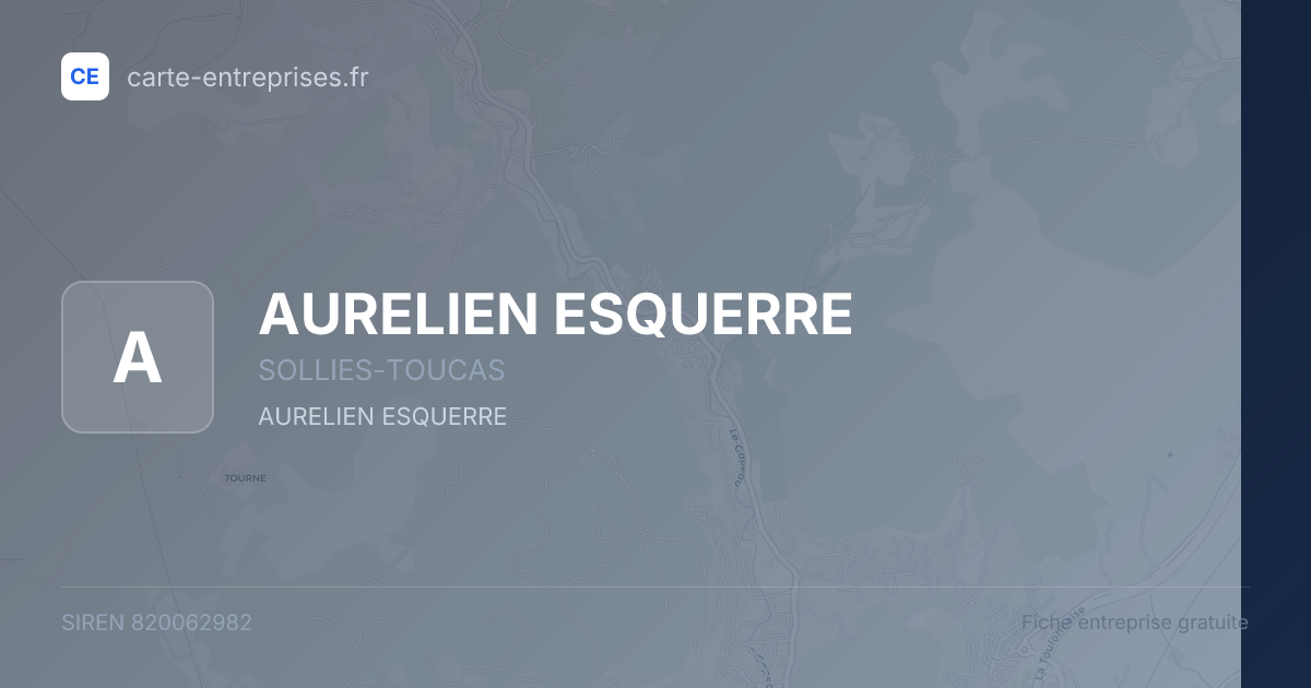 AURELIEN ESQUERRE — 820062982 — fiche entreprise