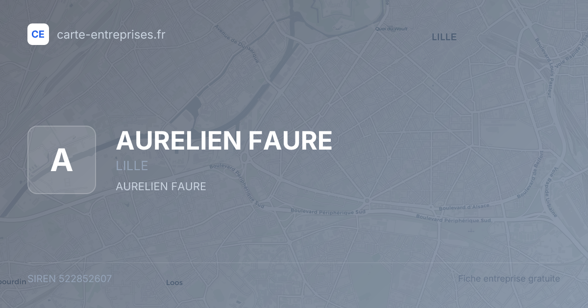 AURELIEN FAURE — 522852607 — fiche entreprise