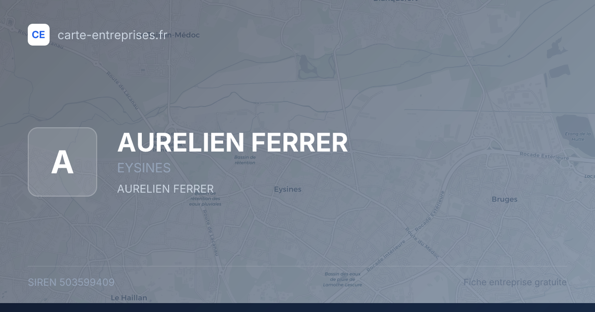 AURELIEN FERRER — 503599409 — fiche entreprise
