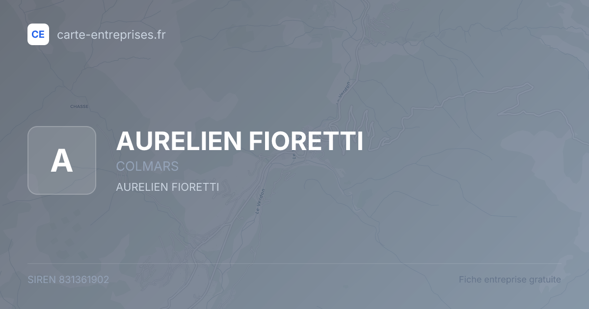 AURELIEN FIORETTI — 831361902 — fiche entreprise