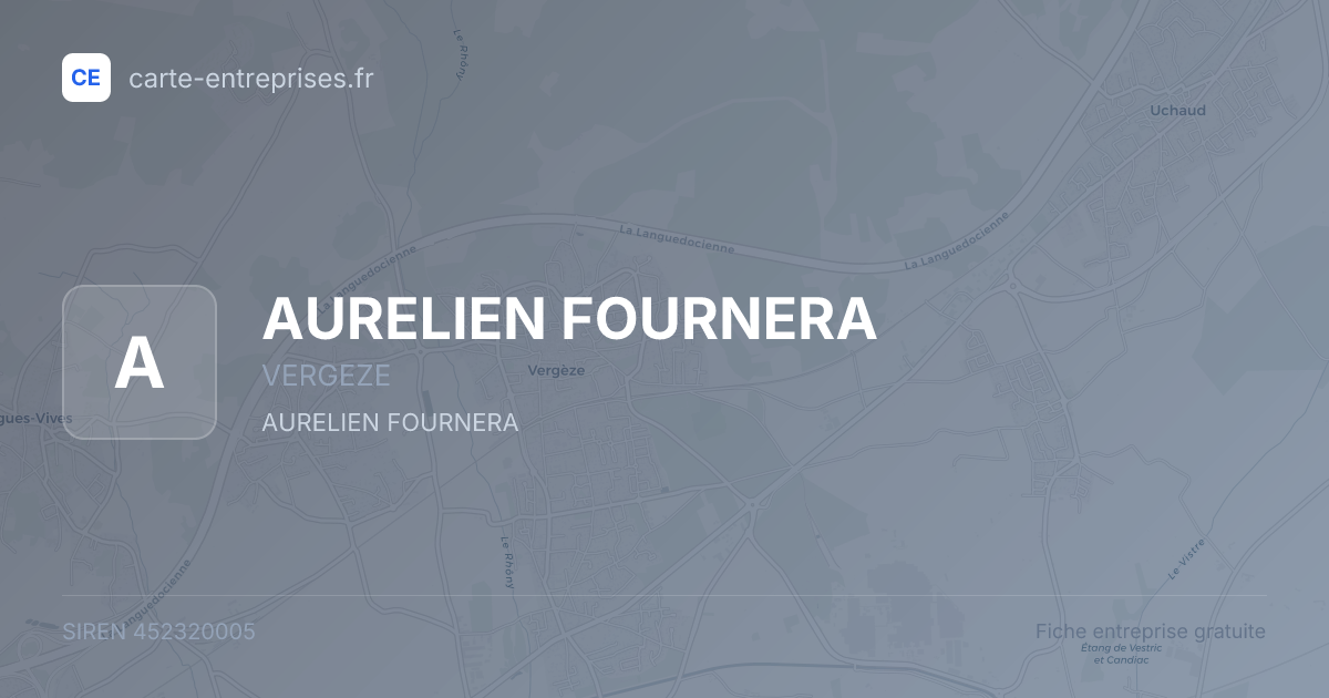 AURELIEN FOURNERA — 452320005 — fiche entreprise