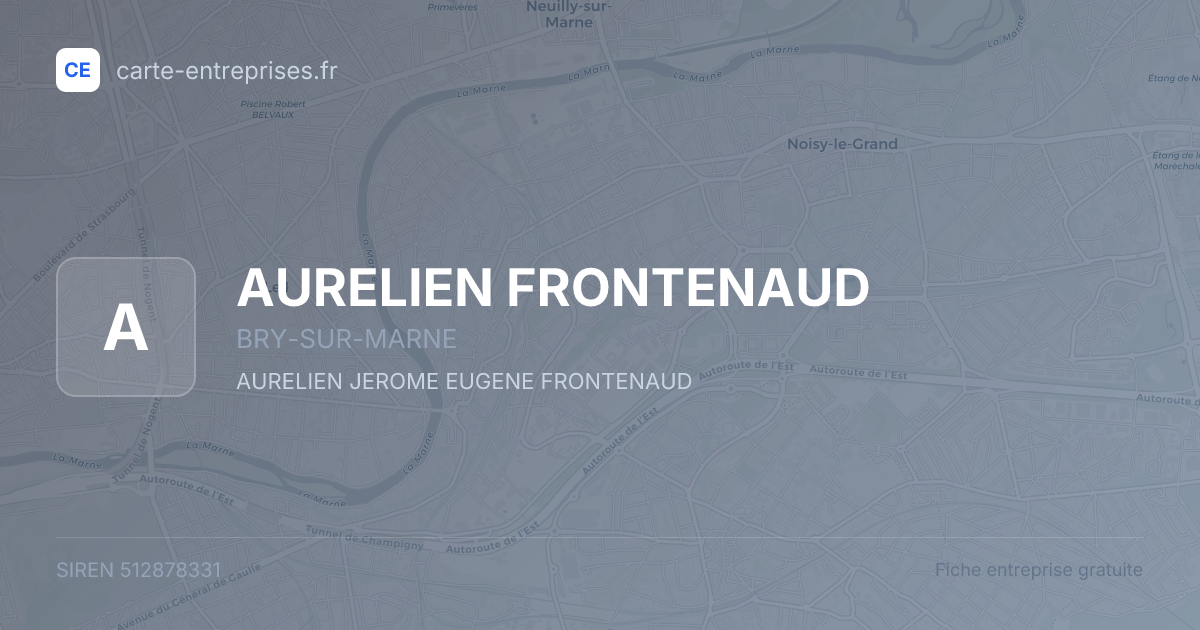 AURELIEN FRONTENAUD — 512878331 — fiche entreprise