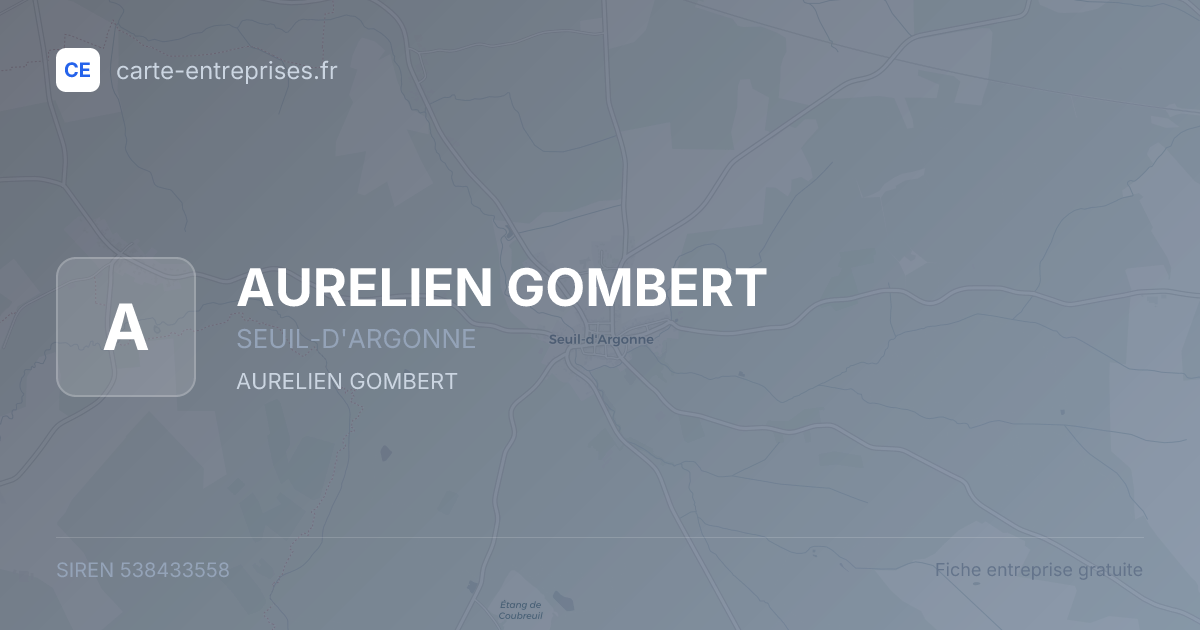 AURELIEN GOMBERT — 538433558 — fiche entreprise