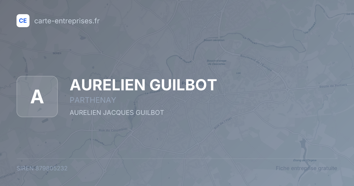 AURELIEN GUILBOT — 879805232 — fiche entreprise