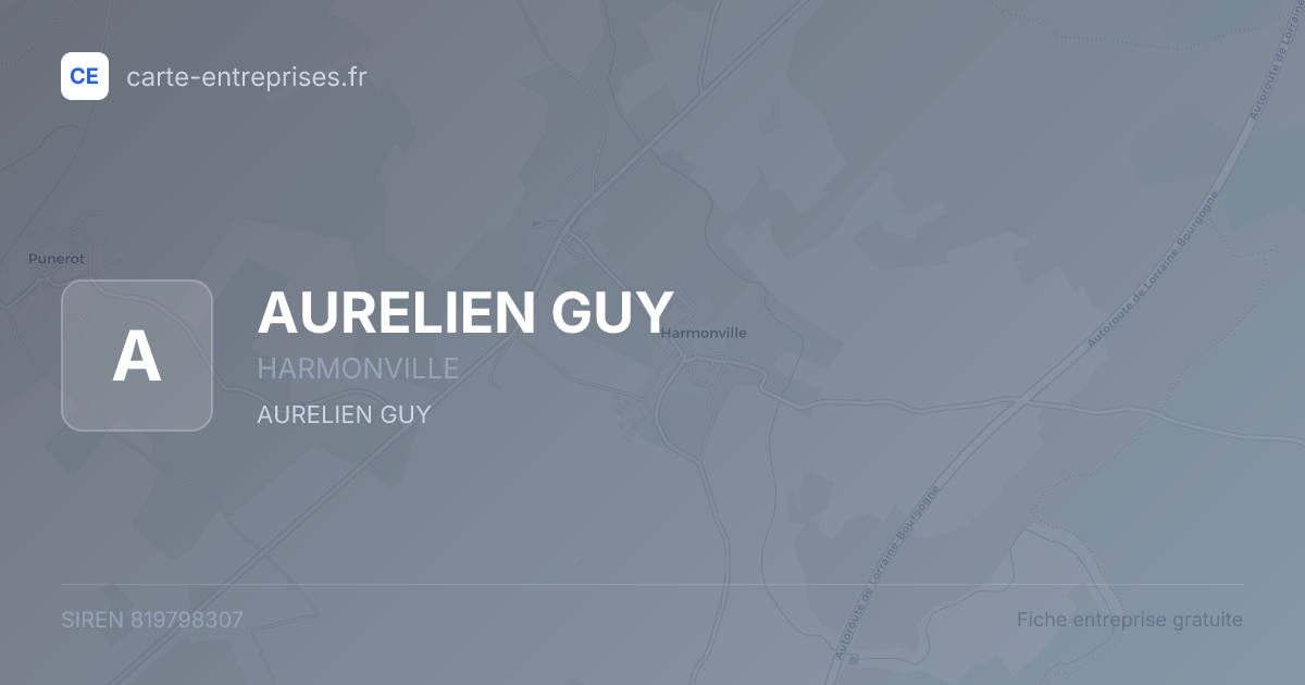 AURELIEN GUY — 819798307 — fiche entreprise