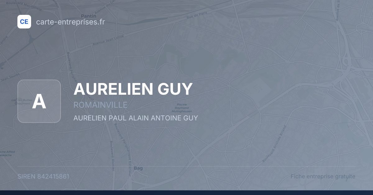 AURELIEN GUY — 842415861 — fiche entreprise
