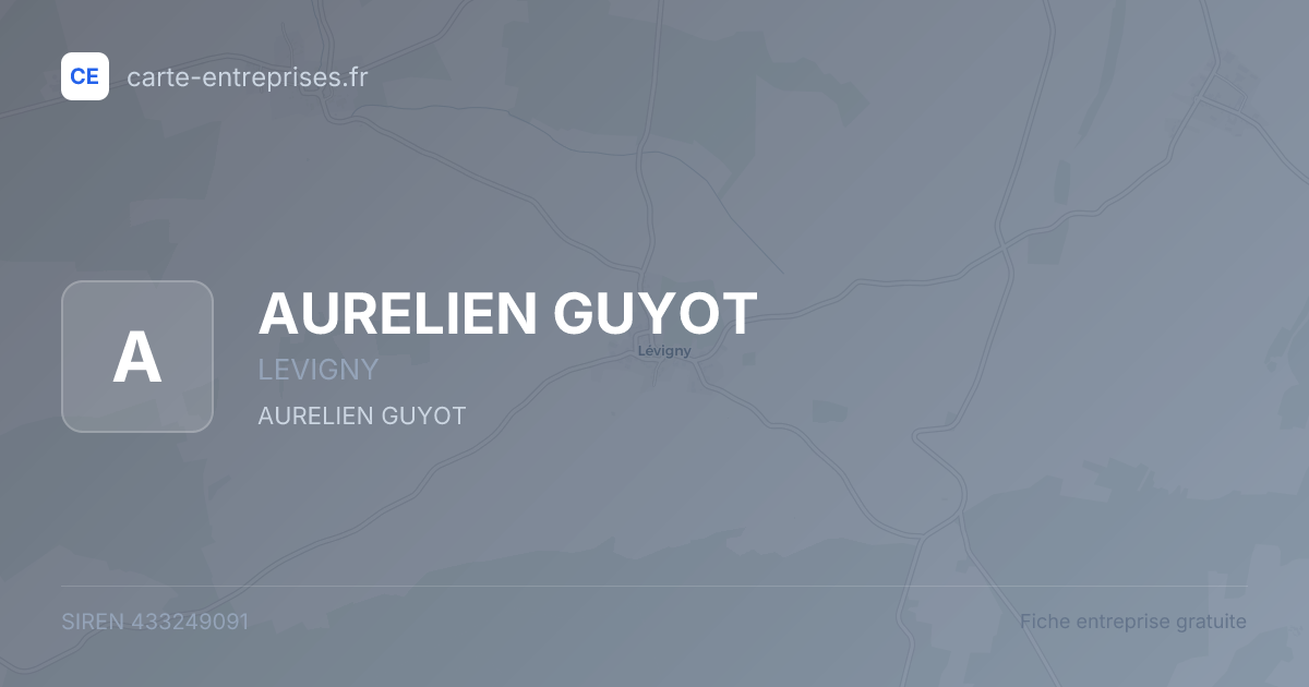 AURELIEN GUYOT — 433249091 — fiche entreprise