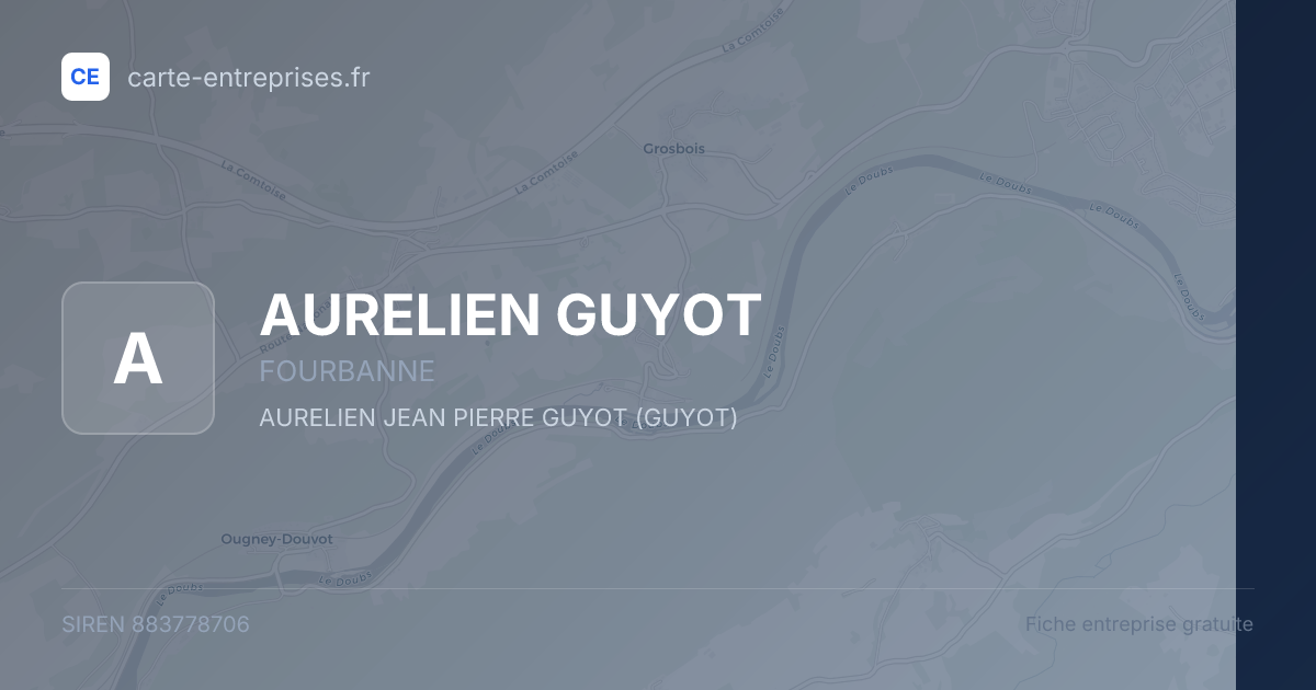 AURELIEN GUYOT — 883778706 — fiche entreprise