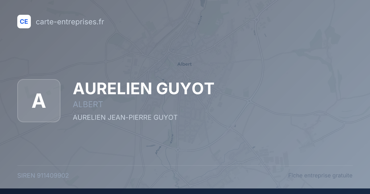 AURELIEN GUYOT — 911409902 — fiche entreprise
