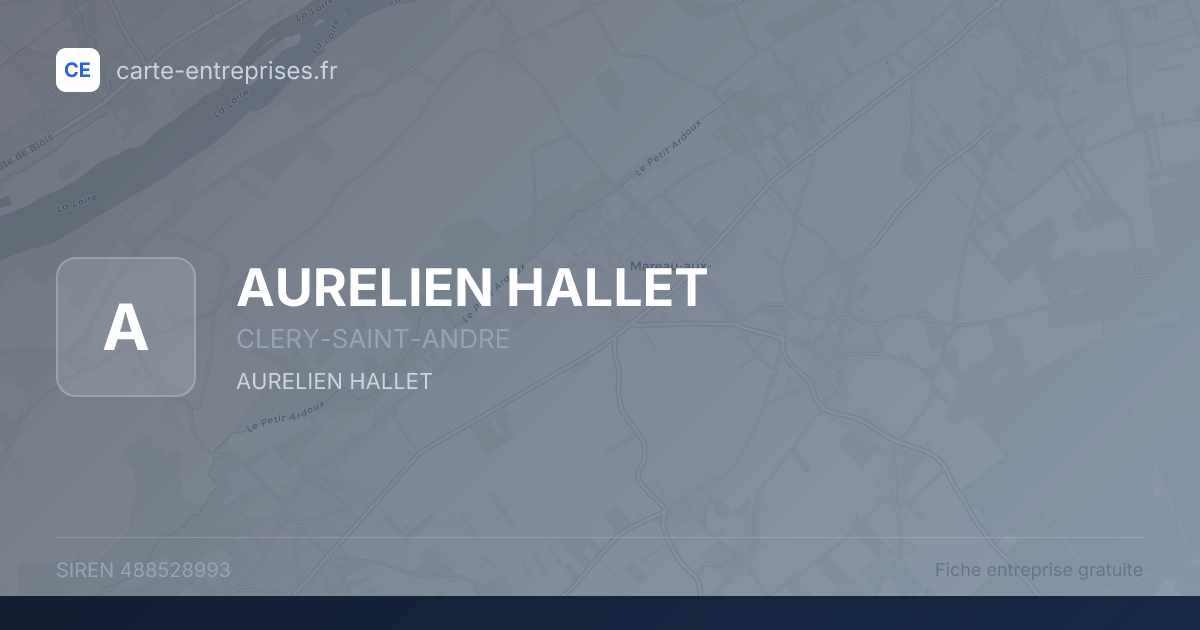AURELIEN HALLET — 488528993 — fiche entreprise