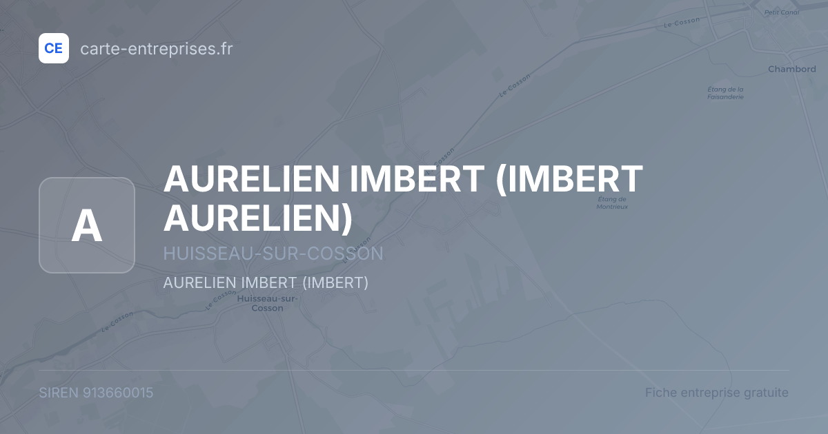 AURELIEN IMBERT (IMBERT AURELIEN) — 913660015 — fiche entreprise