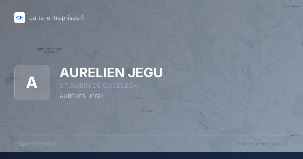 AURELIEN JEGU — 519554331 — fiche entreprise