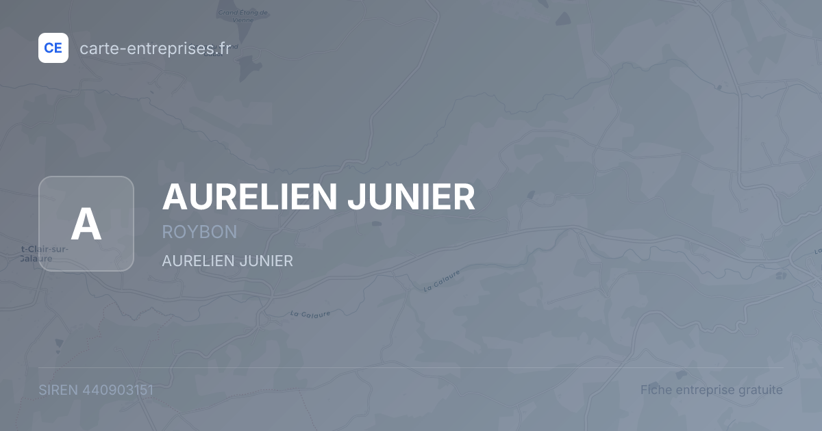 AURELIEN JUNIER — 440903151 — fiche entreprise
