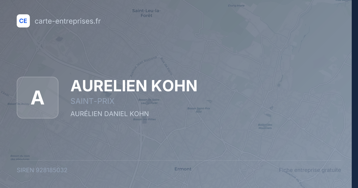 AURELIEN KOHN — 928185032 — fiche entreprise