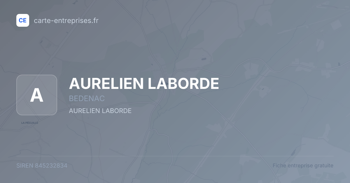 AURELIEN LABORDE — 845232834 — fiche entreprise