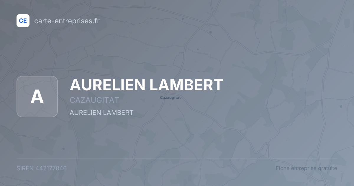AURELIEN LAMBERT — 442177846 — fiche entreprise