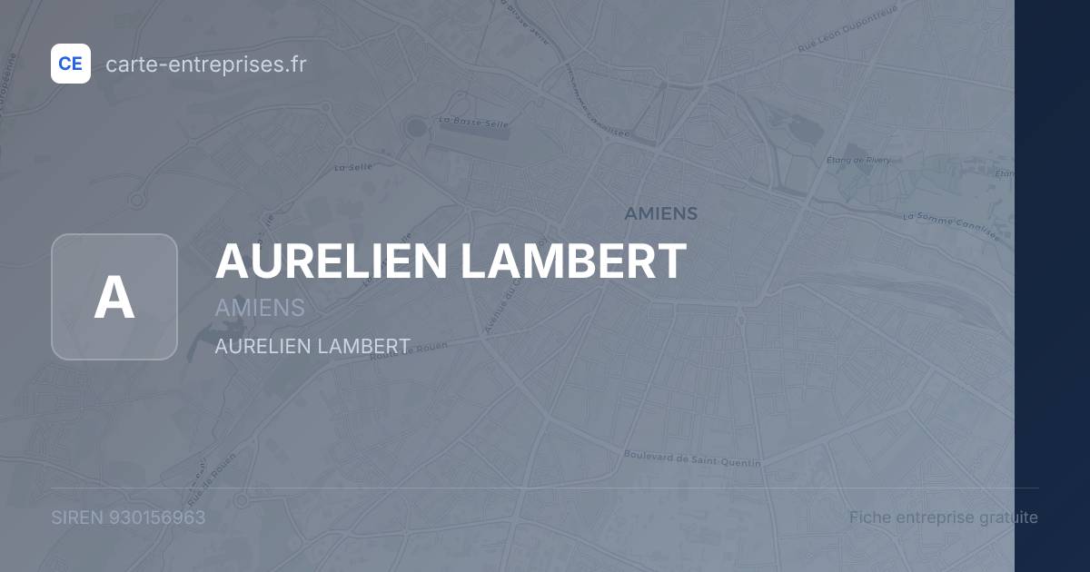 AURELIEN LAMBERT — 930156963 — fiche entreprise