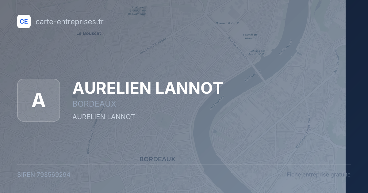 AURELIEN LANNOT — 793569294 — fiche entreprise