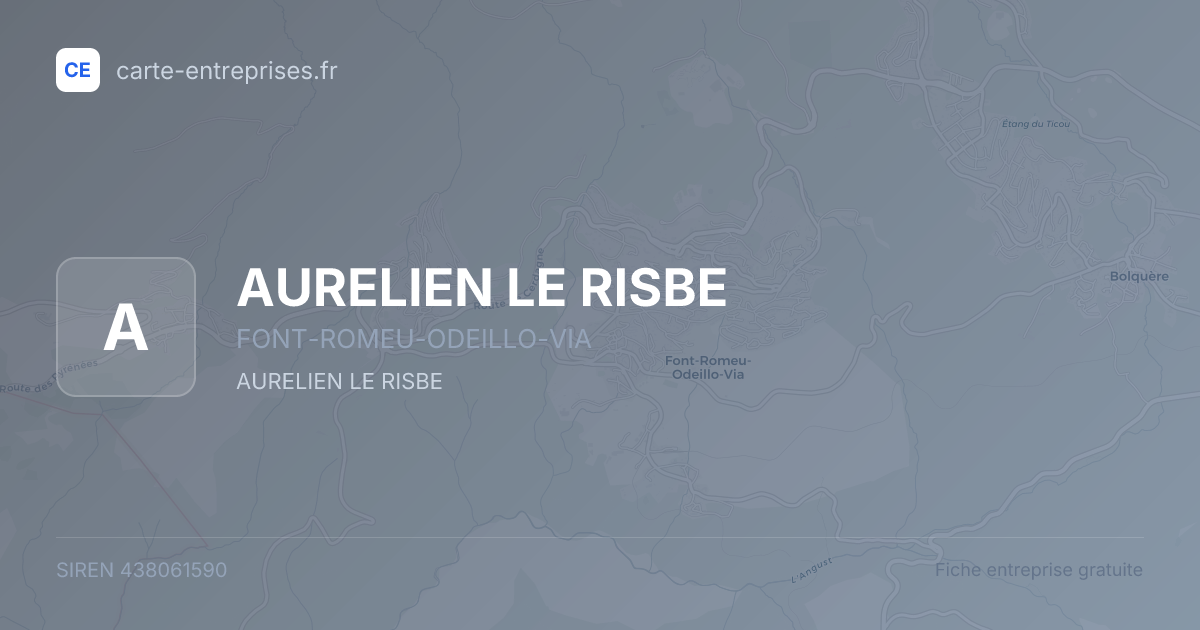 AURELIEN LE RISBE — 438061590 — fiche entreprise