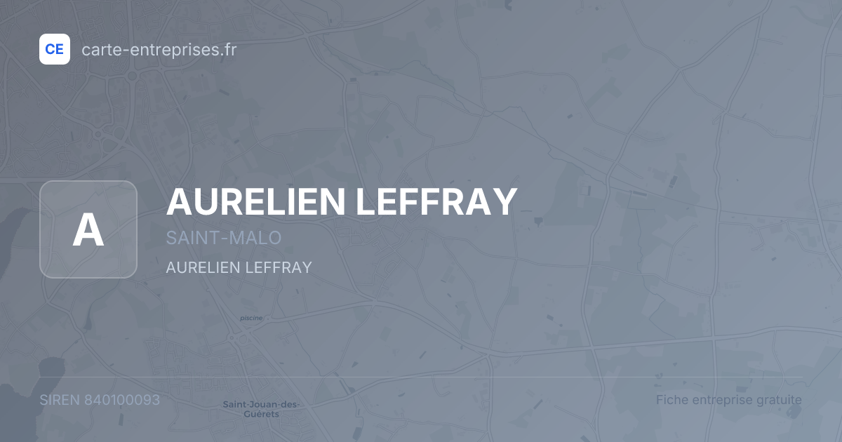 AURELIEN LEFFRAY — 840100093 — fiche entreprise