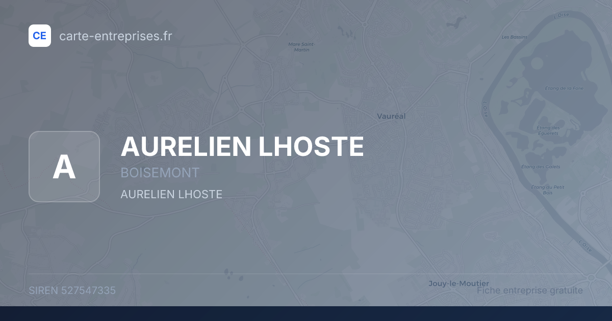 AURELIEN LHOSTE — 527547335 — fiche entreprise
