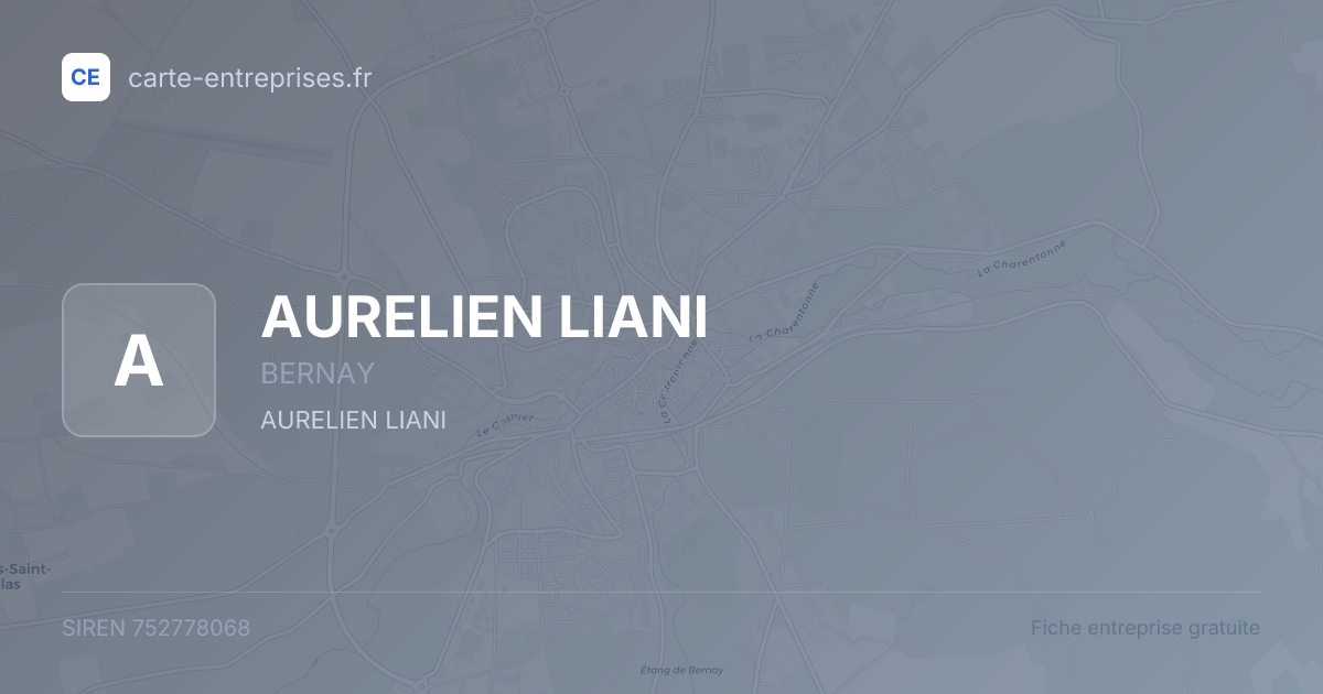 AURELIEN LIANI — 752778068 — fiche entreprise