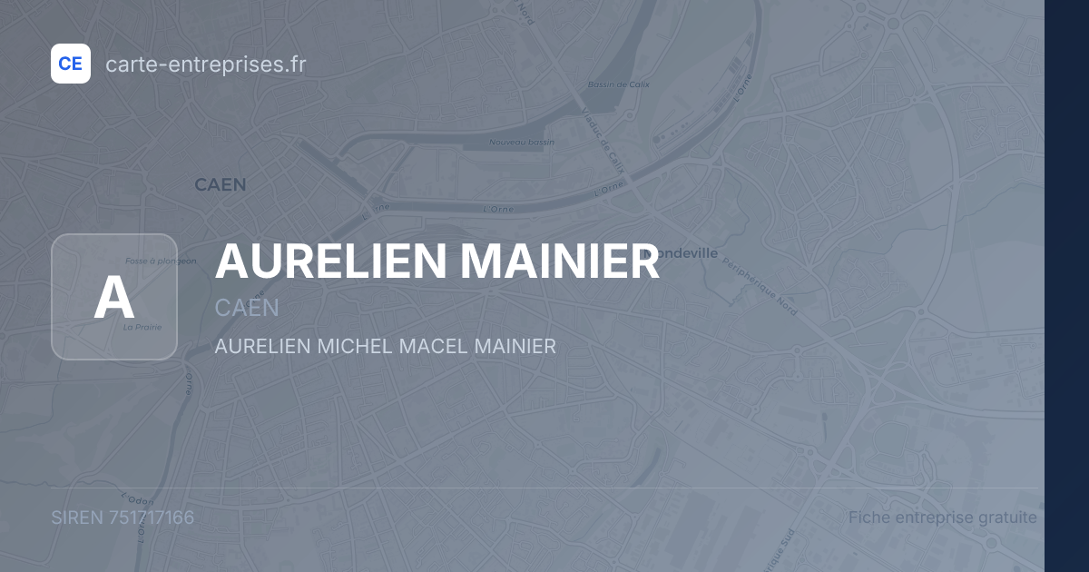 AURELIEN MAINIER — 751717166 — fiche entreprise