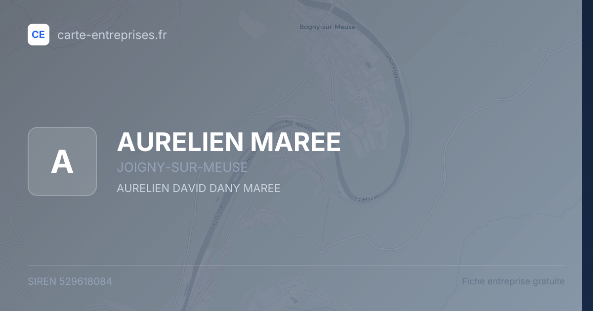AURELIEN MAREE — 529618084 — fiche entreprise