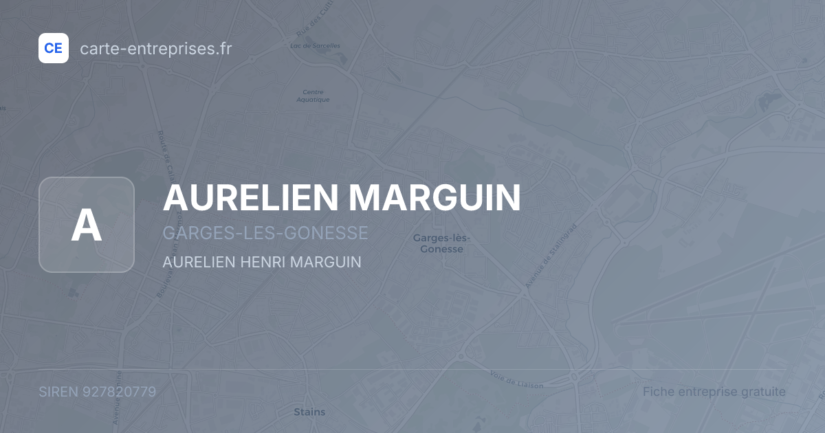 AURELIEN MARGUIN — 927820779 — fiche entreprise