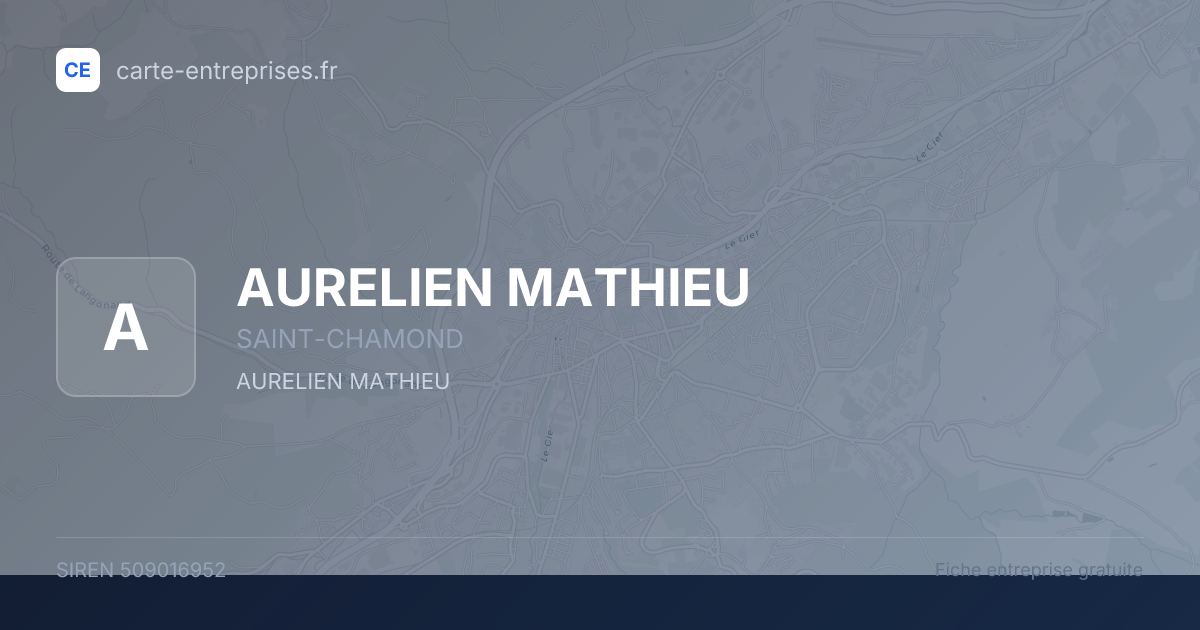 AURELIEN MATHIEU — 509016952 — fiche entreprise