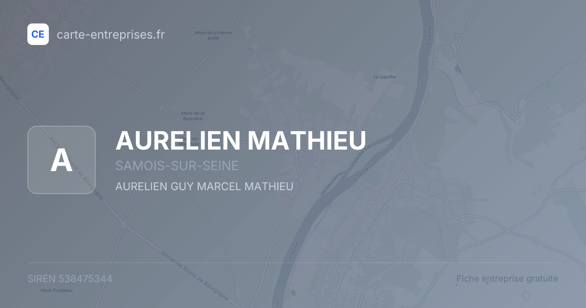 AURELIEN MATHIEU — 538475344 — fiche entreprise