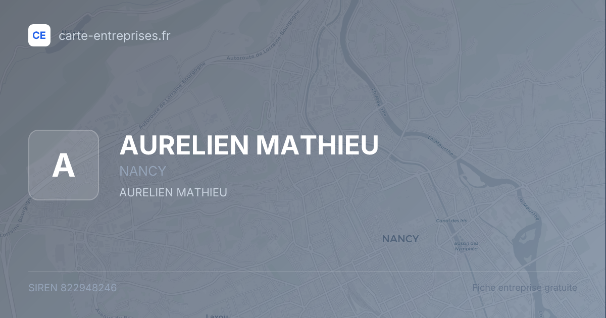 AURELIEN MATHIEU — 822948246 — fiche entreprise