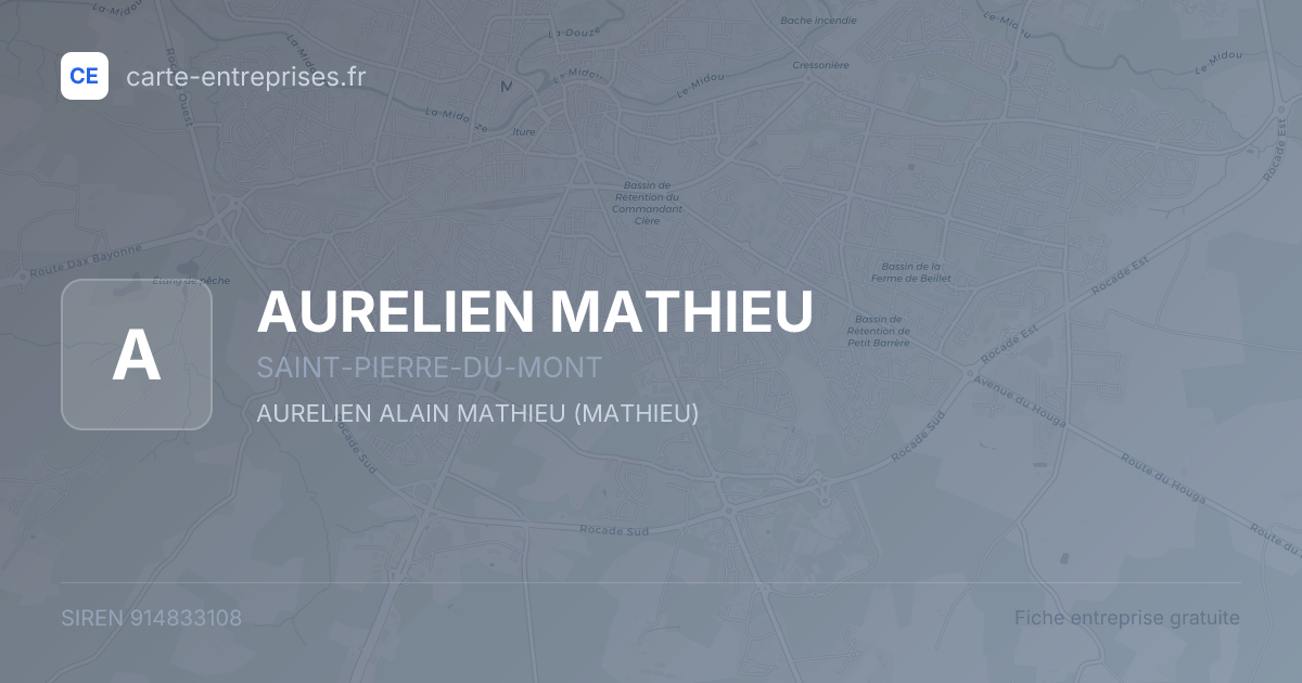 AURELIEN MATHIEU — 914833108 — fiche entreprise