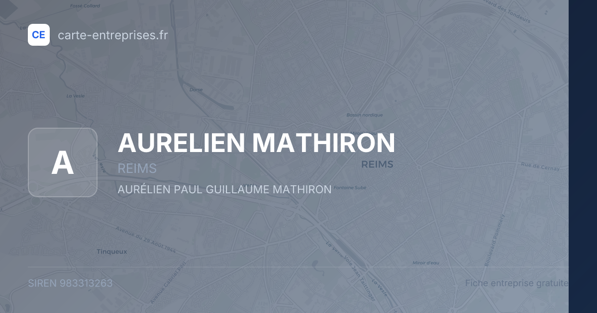 AURELIEN MATHIRON — 983313263 — fiche entreprise