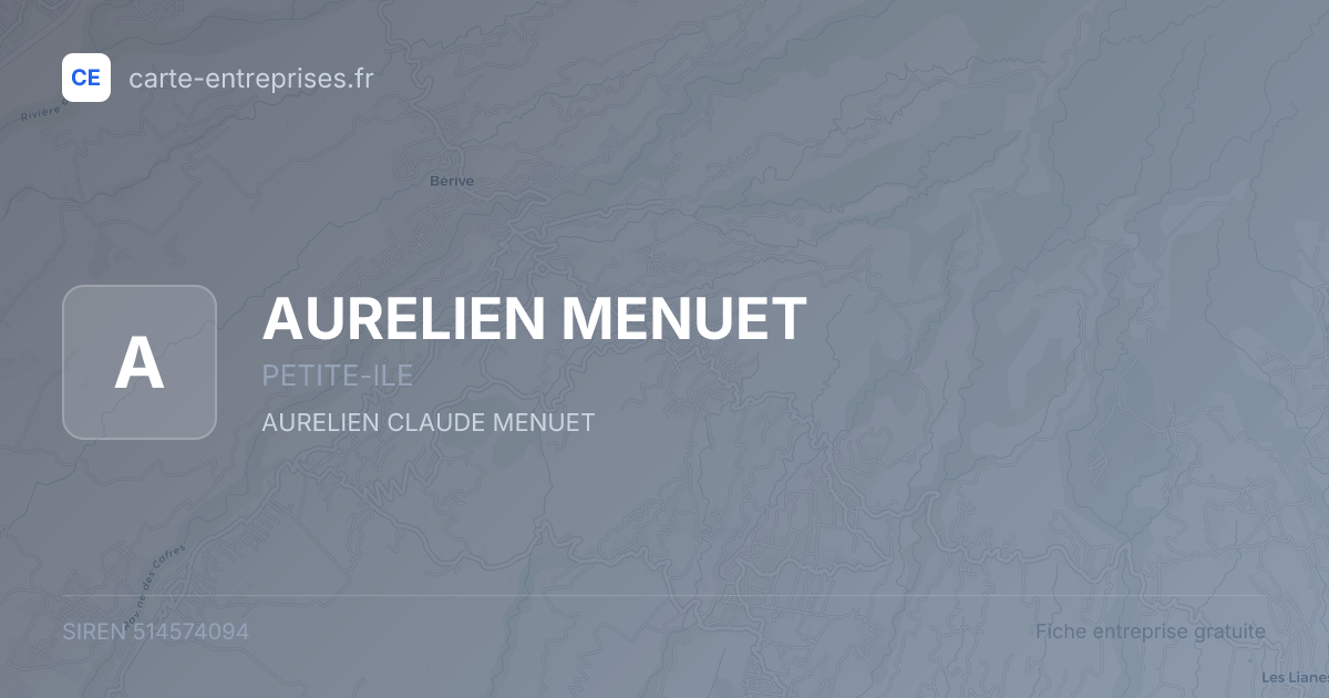 AURELIEN MENUET — 514574094 — fiche entreprise