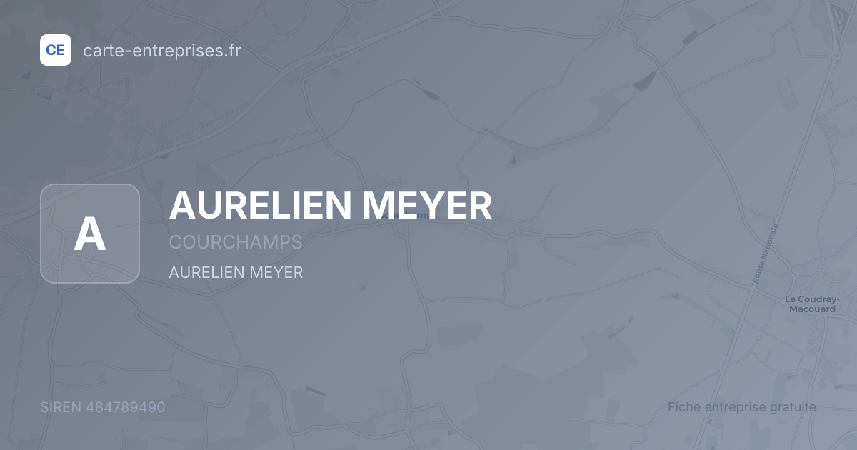 AURELIEN MEYER — 484789490 — fiche entreprise